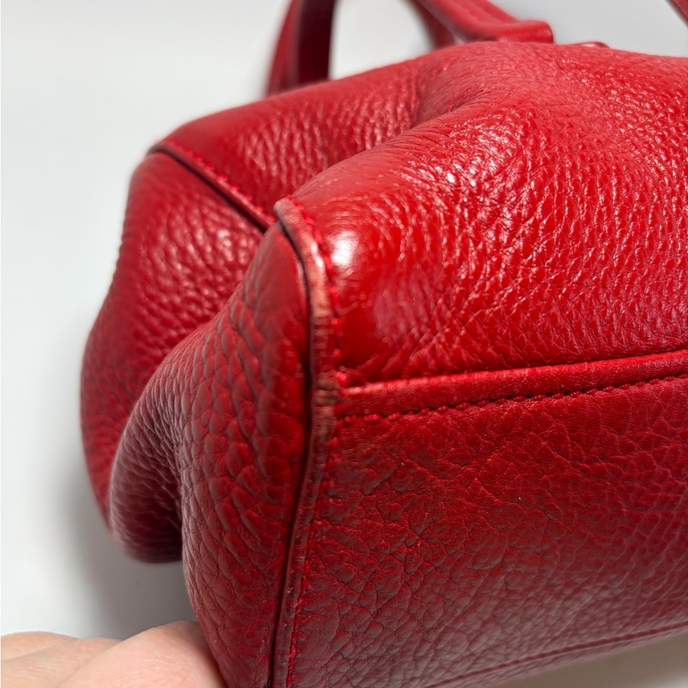 Prada Vitello Easy Red Leather East West Shoulder Bag - Picture 13 of 16